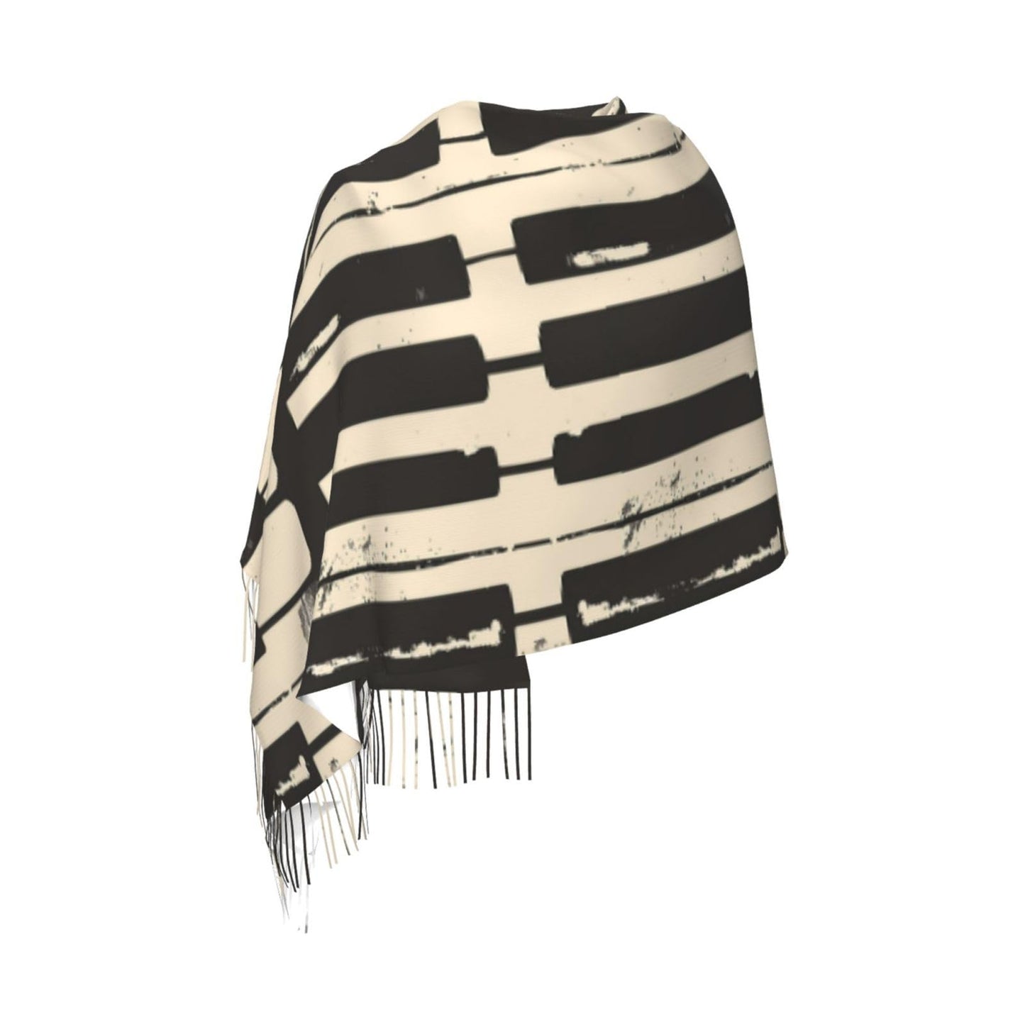 Lightweight Scarves Retro Piano Keys Music Fashion Scarf for Women Warm Soft Winter