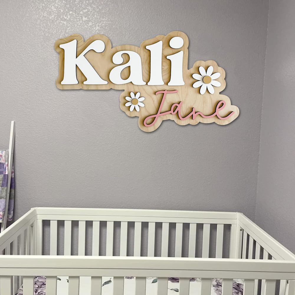 Custom Name Sign for Nursery, Baby Wooden Name Sign, Wooden Nursery Name Sign, Nursery Name Sign For Boy/Girl, Baby Name Announcement Sign, Wooden Outline Name Signs, Baby Name Signs For Nursery15