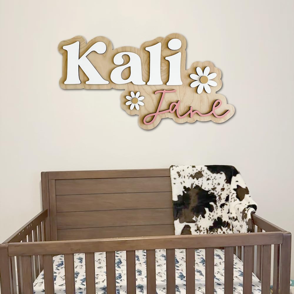 Custom Name Sign for Nursery, Baby Wooden Name Sign, Wooden Nursery Name Sign, Nursery Name Sign For Boy/Girl, Baby Name Announcement Sign, Wooden Outline Name Signs, Baby Name Signs For Nursery15