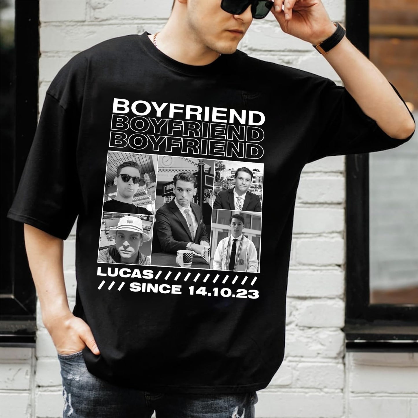 NAZENTI Custom Your Own Shirts, Custom Rap Tee for Girlfriend Boyfriend, Custom Graphic Tees, Birthday Gift