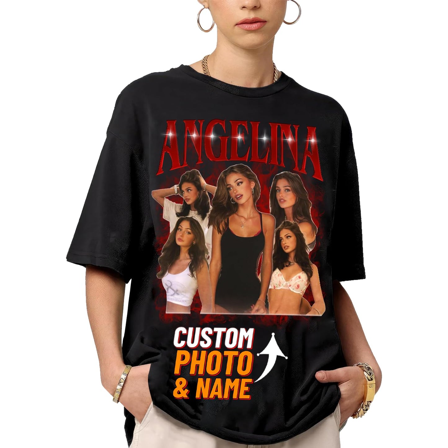 NAZENTI Custom Your Own Shirts, Custom Rap Tee for Girlfriend Boyfriend, Custom Graphic Tees, Birthday Gift