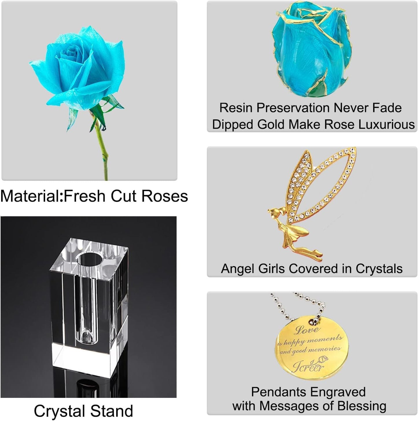 24k Gold Rose Valentines Day Gifts for Her Women,Real Rose Dipped 24K Gold,Best Gifts for Valentines Day Christmas Birthday Anniversary for Women,Mom,Grandma(Red,Crystal Stand)