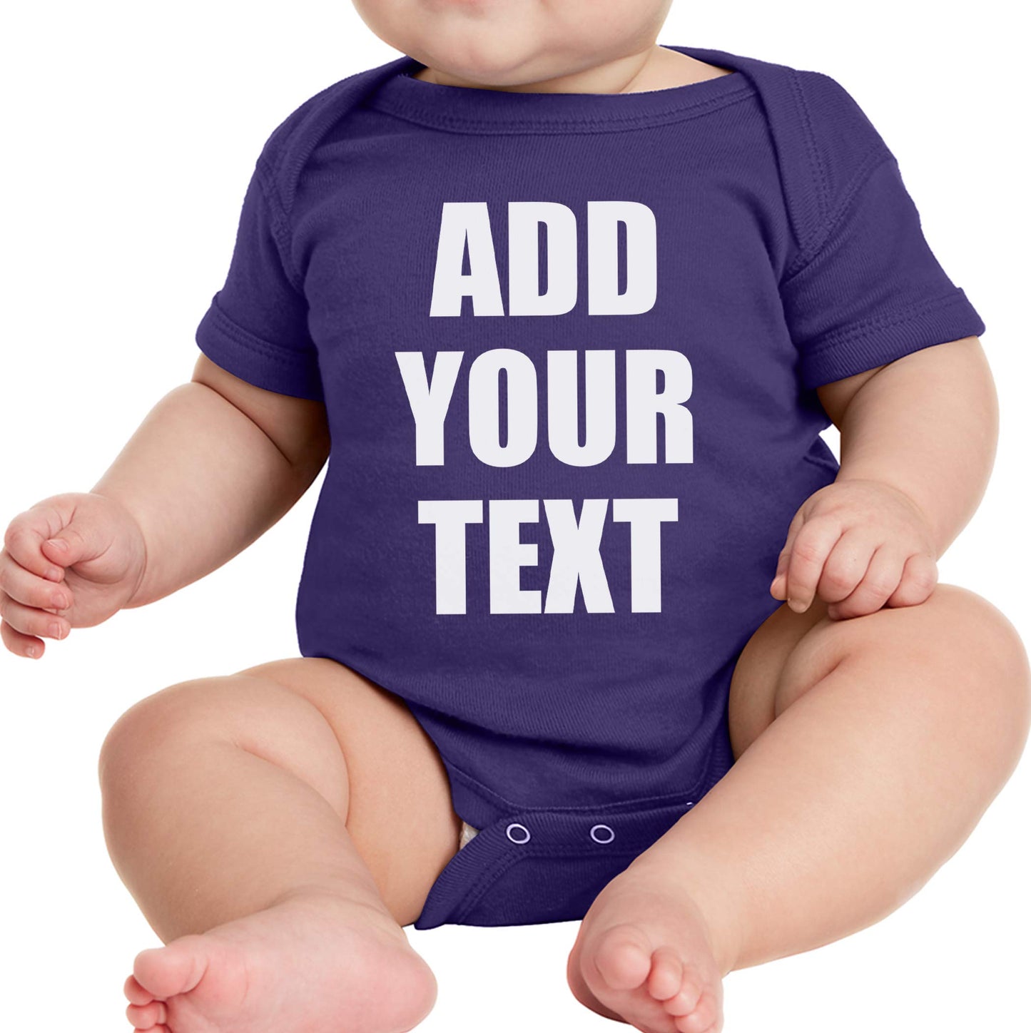 TEEAMORE Custom Baby Bodysuits Add Your Text For Baby Girl & Boy Personalized Bodysuit