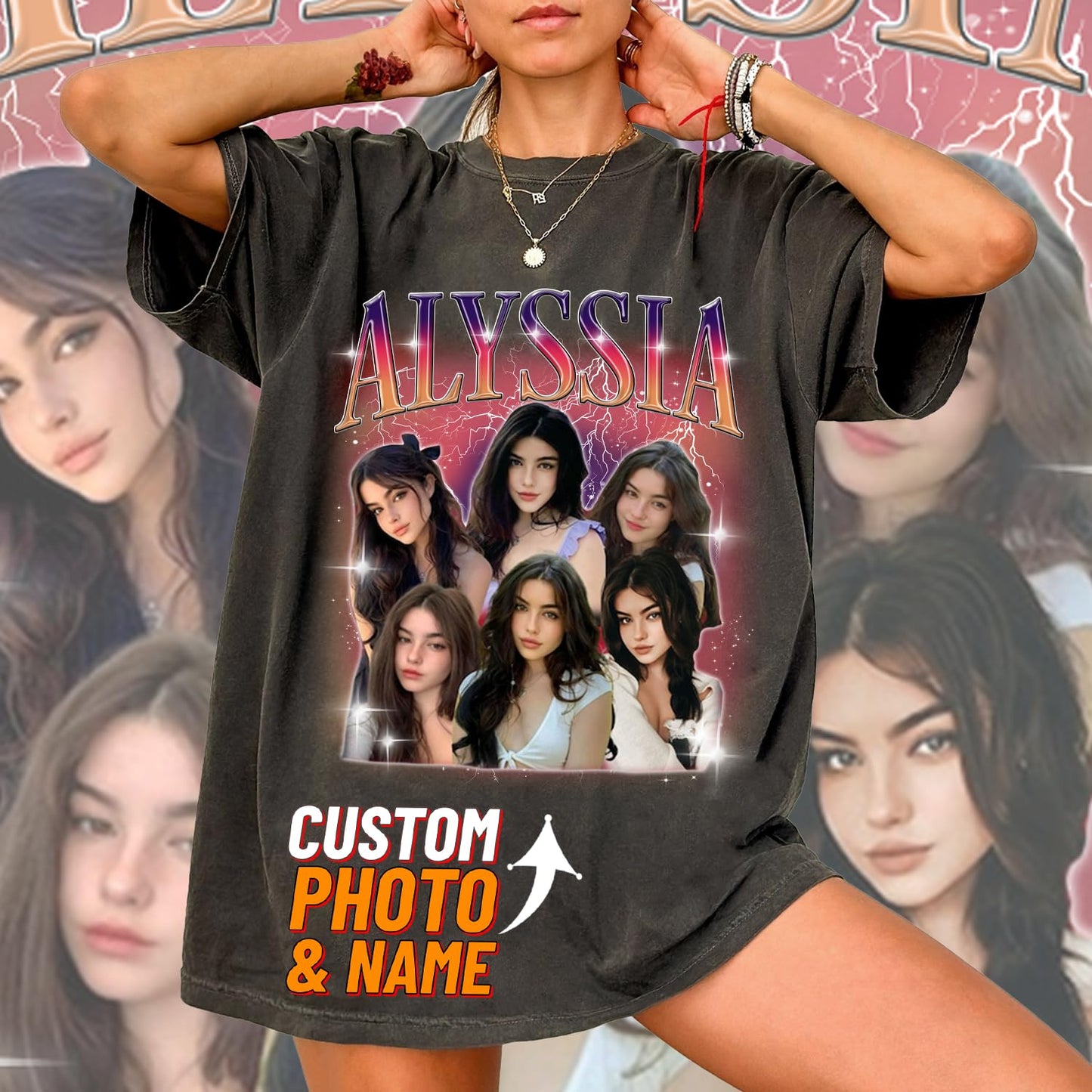 NAZENTI Custom Your Own Shirts, Custom Rap Tee for Girlfriend Boyfriend, Custom Graphic Tees, Birthday Gift