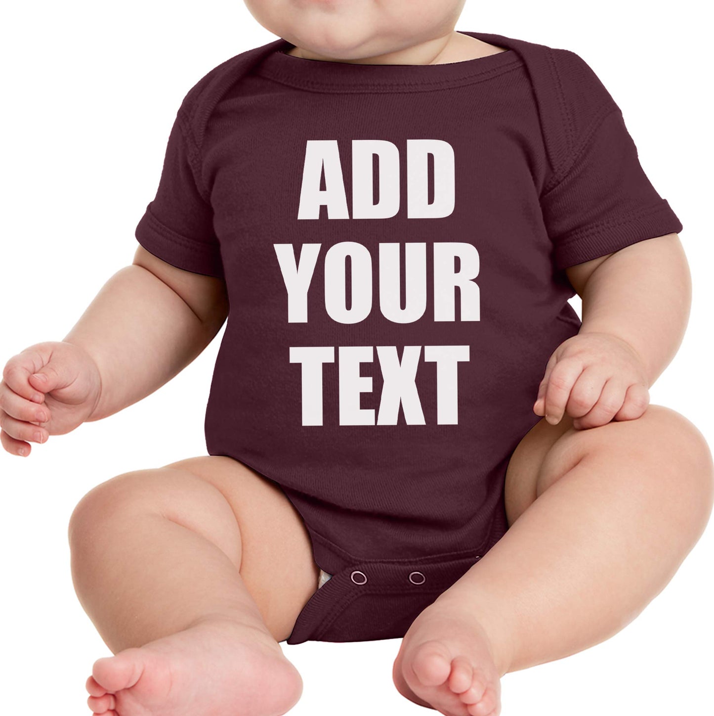 TEEAMORE Custom Baby Bodysuits Add Your Text For Baby Girl & Boy Personalized Bodysuit