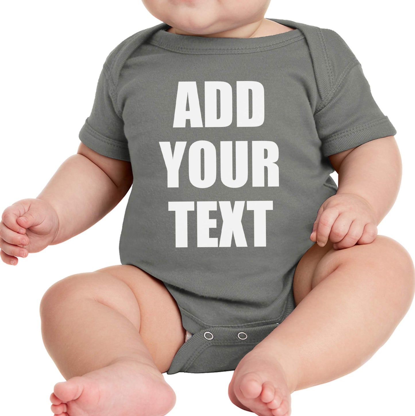 TEEAMORE Custom Baby Bodysuits Add Your Text For Baby Girl & Boy Personalized Bodysuit