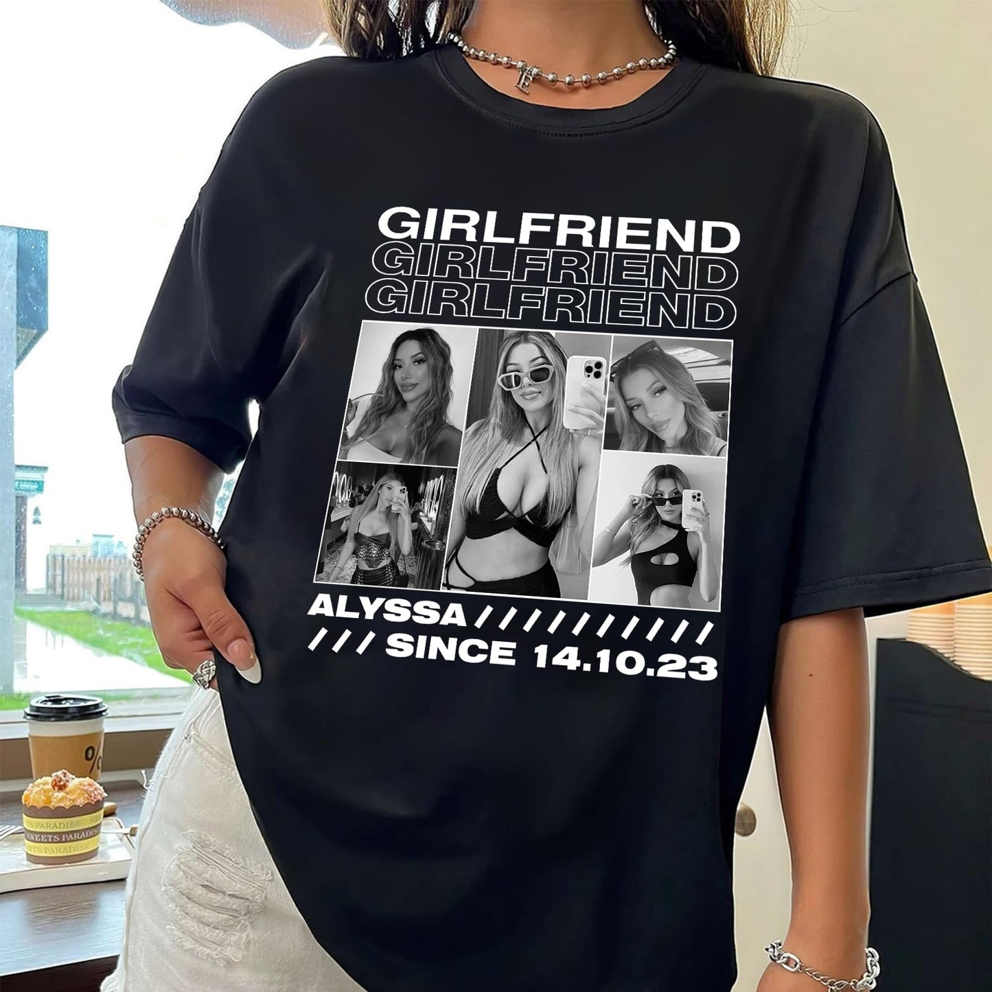 NAZENTI Custom Your Own Shirts, Custom Rap Tee for Girlfriend Boyfriend, Custom Graphic Tees, Birthday Gift