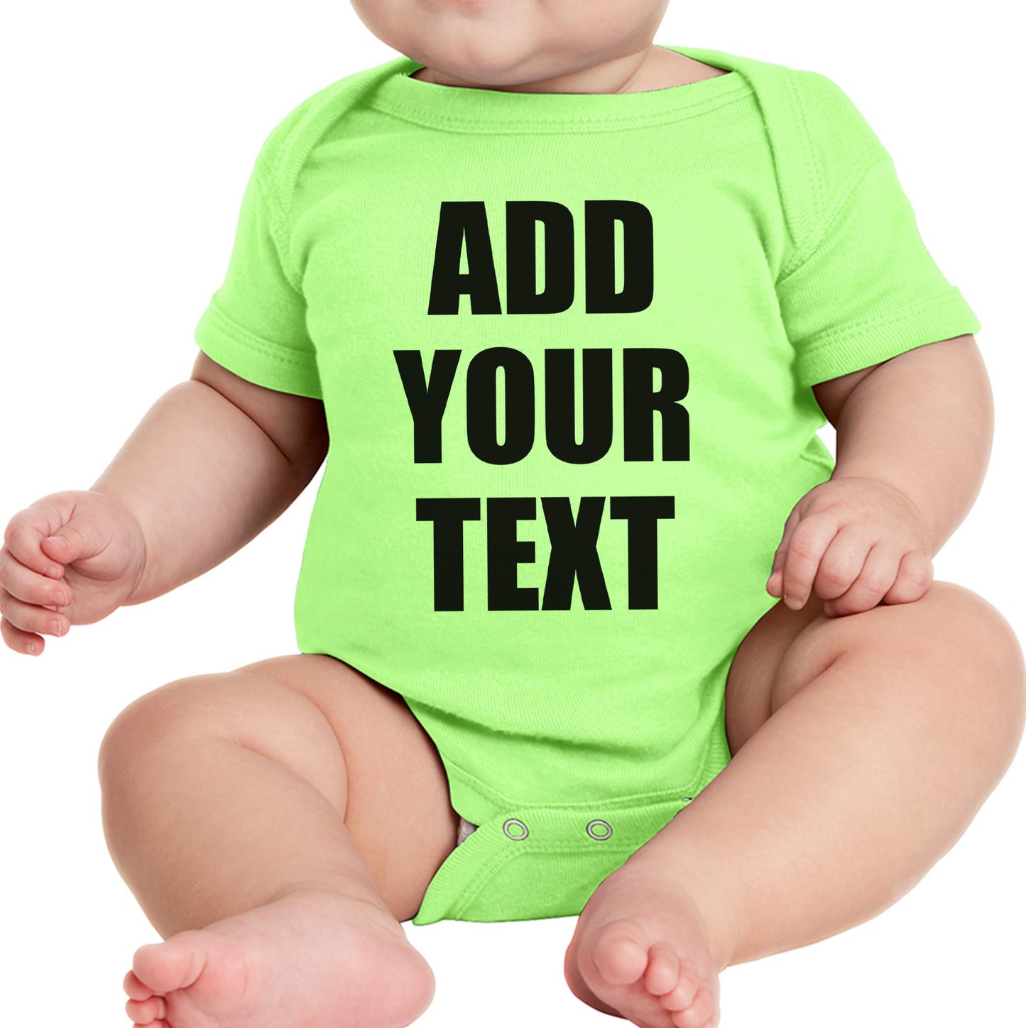 TEEAMORE Custom Baby Bodysuits Add Your Text For Baby Girl & Boy Personalized Bodysuit