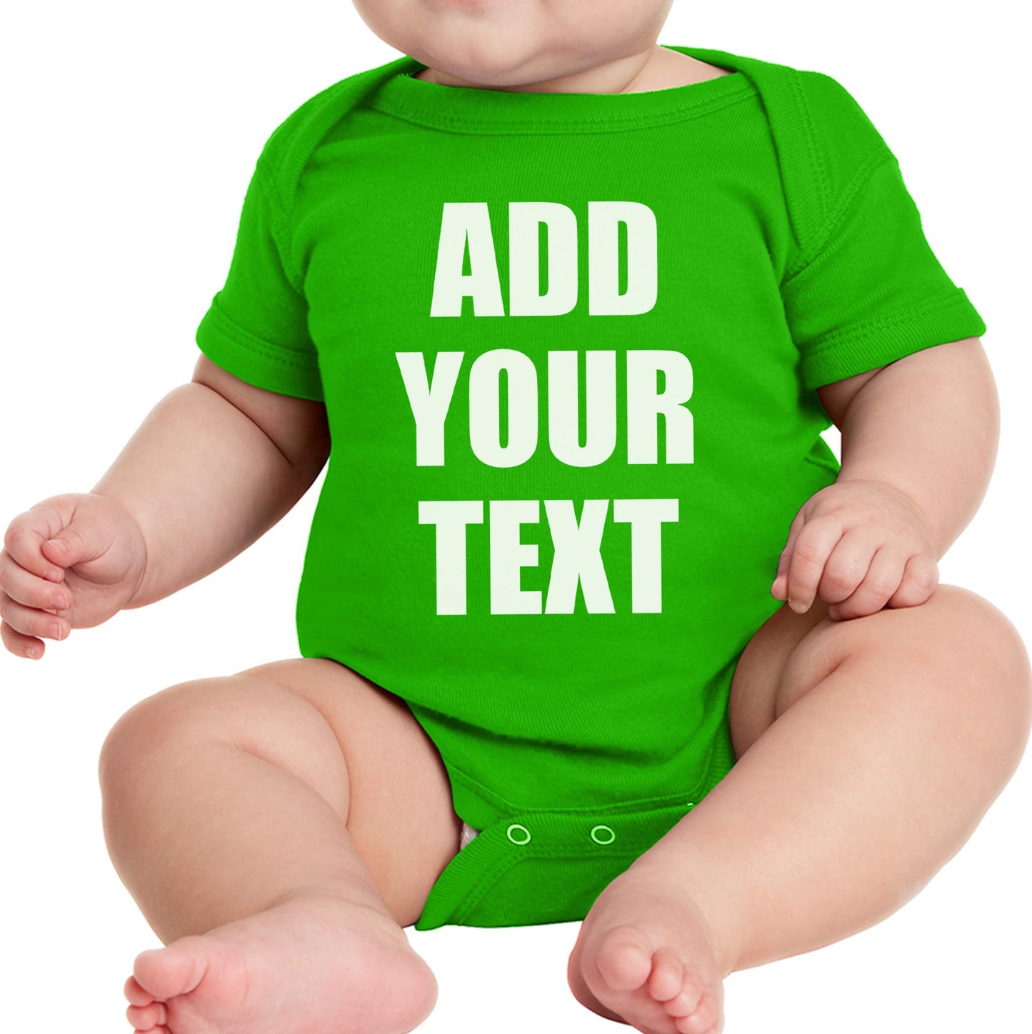 TEEAMORE Custom Baby Bodysuits Add Your Text For Baby Girl & Boy Personalized Bodysuit