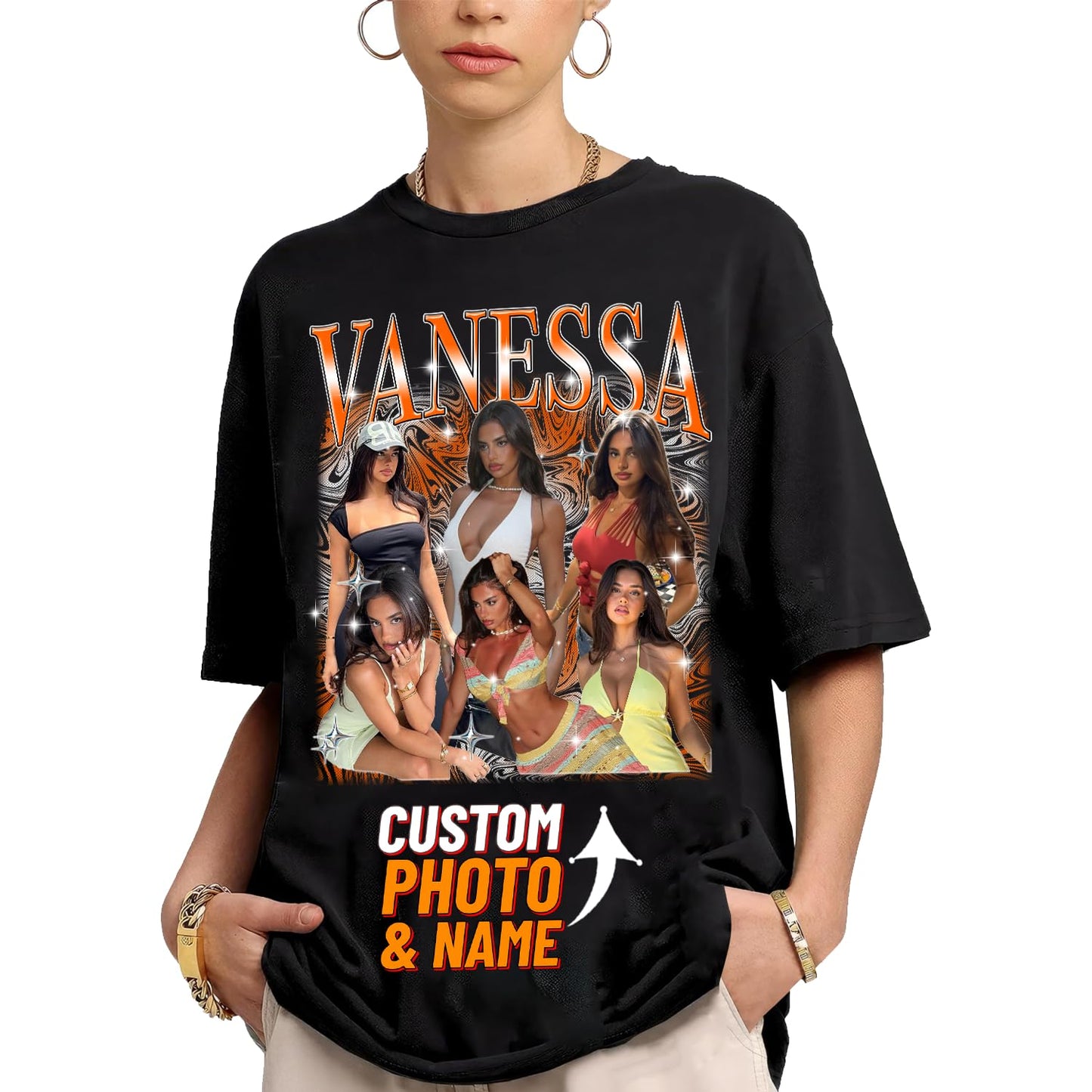 NAZENTI Custom Your Own Shirts, Custom Rap Tee for Girlfriend Boyfriend, Custom Graphic Tees, Birthday Gift