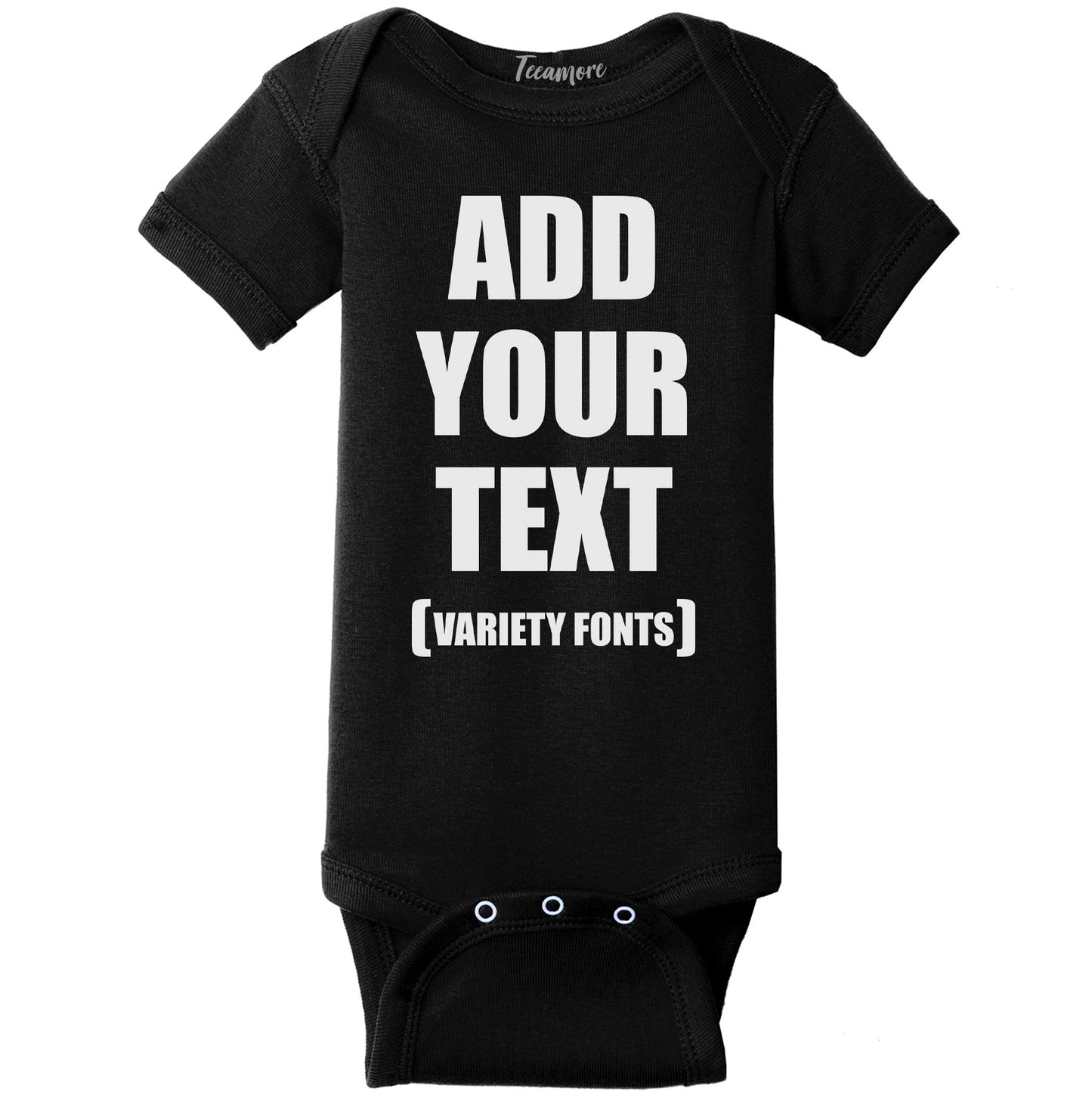 TEEAMORE Custom Baby Bodysuits Add Your Text For Baby Girl & Boy Personalized Bodysuit