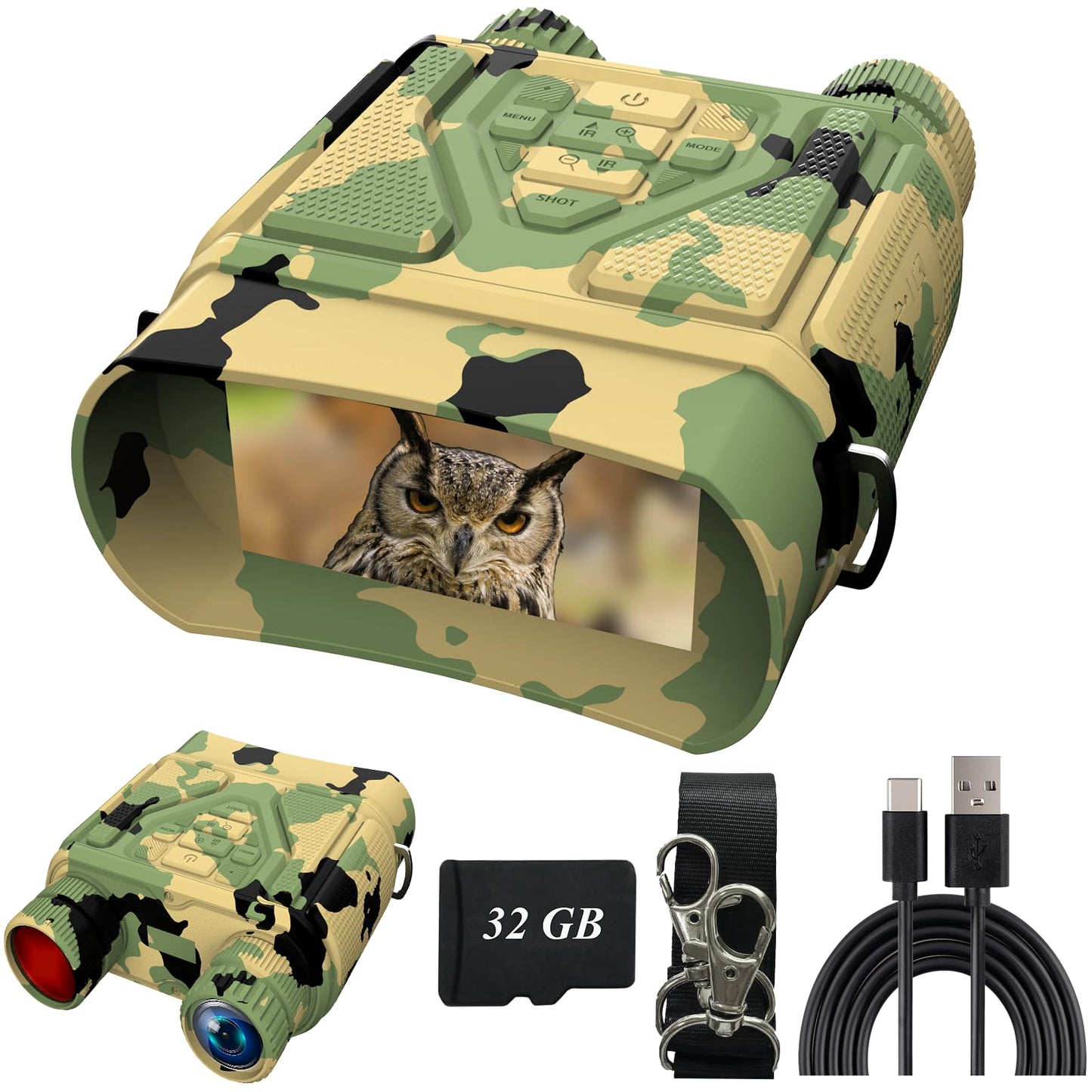 Night Vision Goggles - Night Vision Binoculars for Adults, Gifts for Men Him Husband Dad with 8X Zoom, 4000mAh Rechargeable Gear for Hunting & Camping