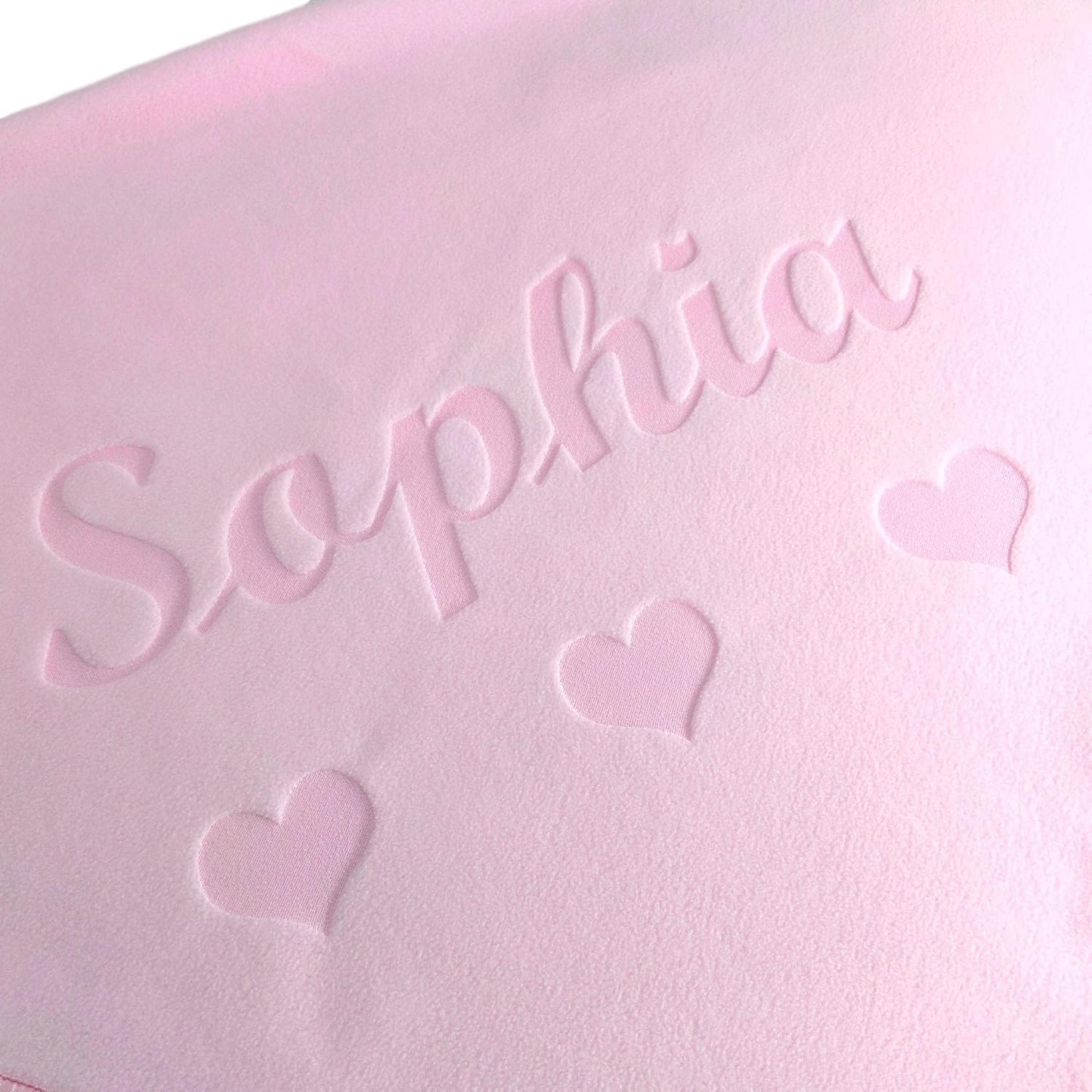 Custom Catch Personalized Baby Blanket for Girls - Pink - Newborn or Infant Gift with Name