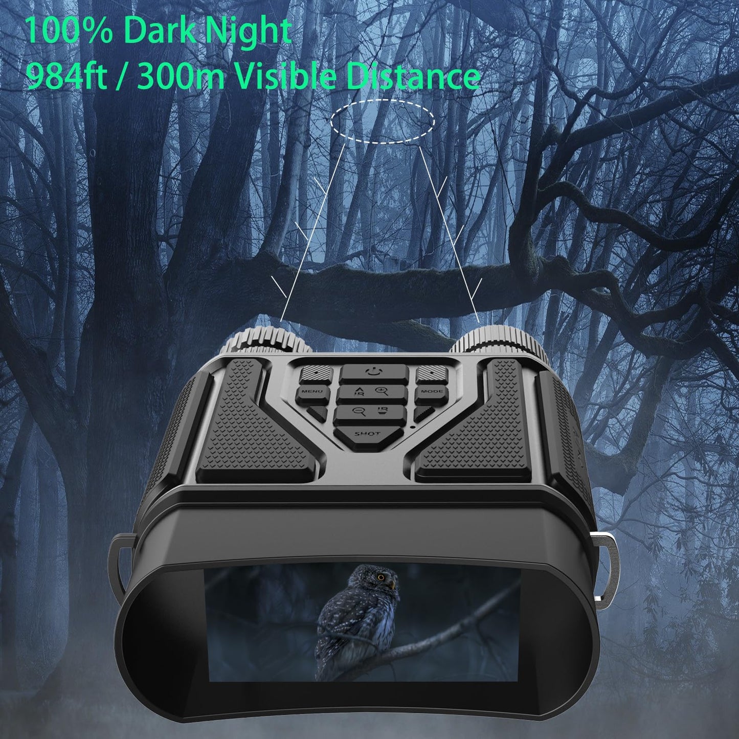 Night Vision Goggles - Night Vision Binoculars for Adults, Gifts for Men Him Husband Dad with 8X Zoom, 4000mAh Rechargeable Gear for Hunting & Camping