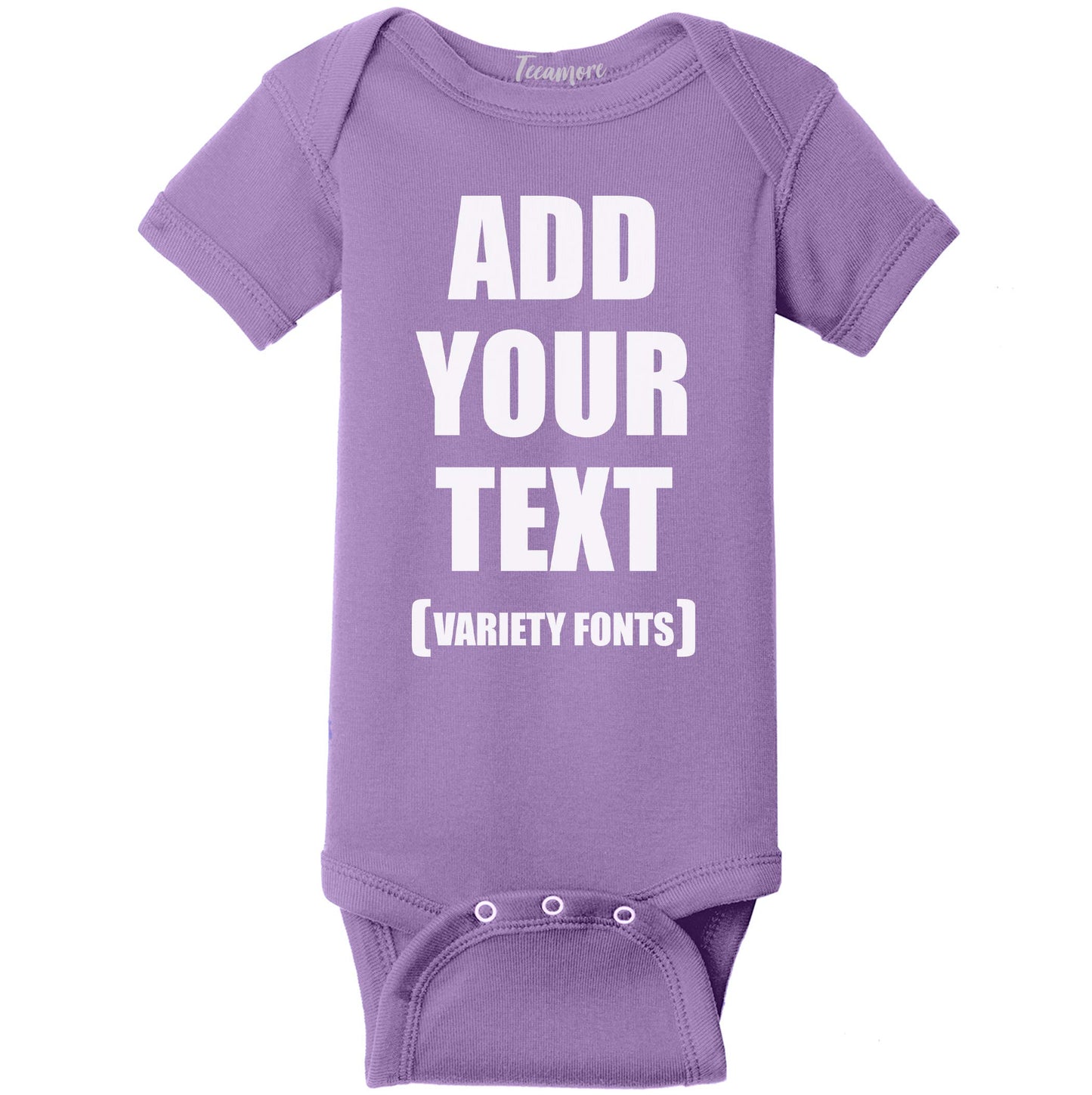 TEEAMORE Custom Baby Bodysuits Add Your Text For Baby Girl & Boy Personalized Bodysuit