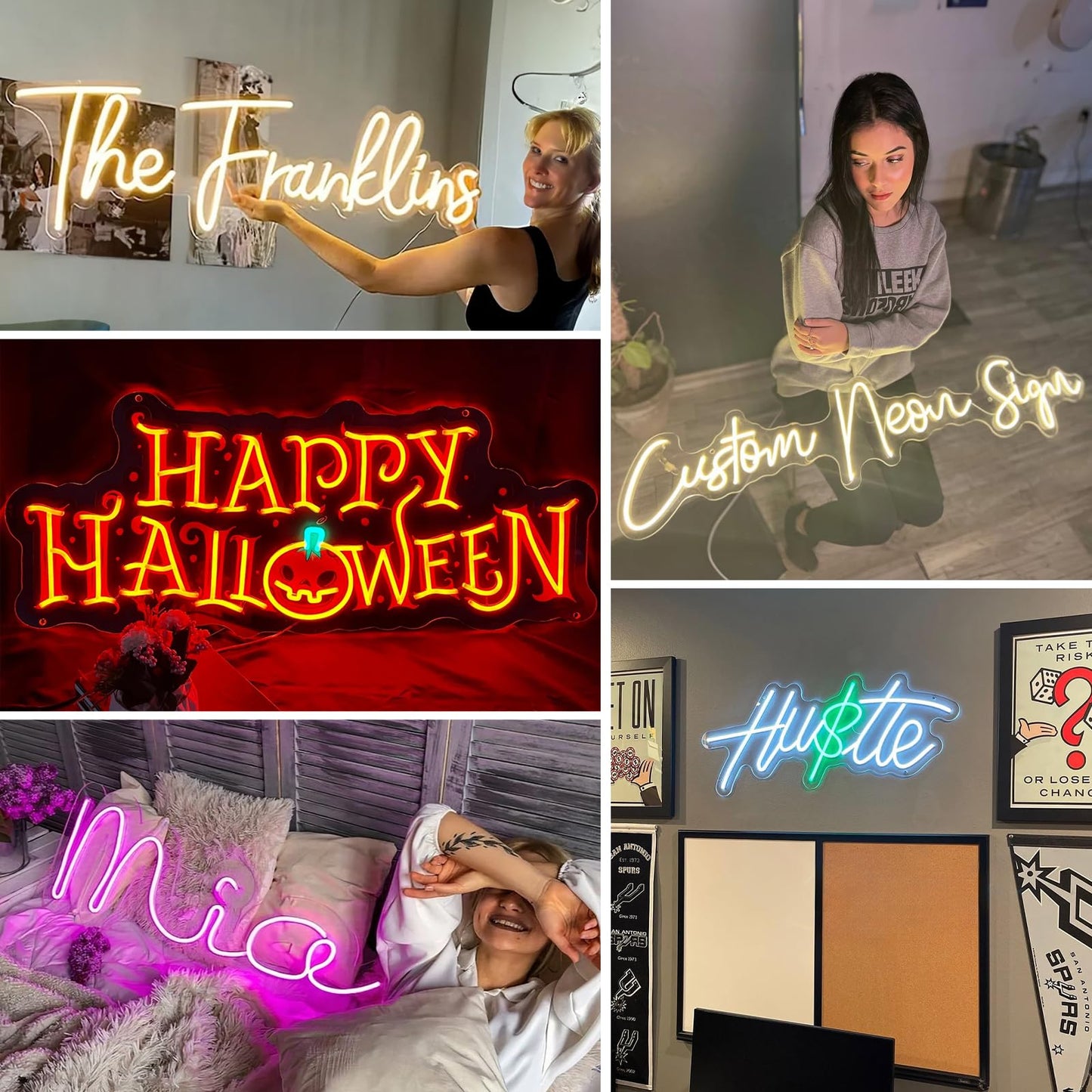 Custom Neon Signs, Neon Name Sign for Wall Decor Personalized LED Sign Custom Neon Lights for Wedding Birthday Party Light, Christmas Decoration Gift