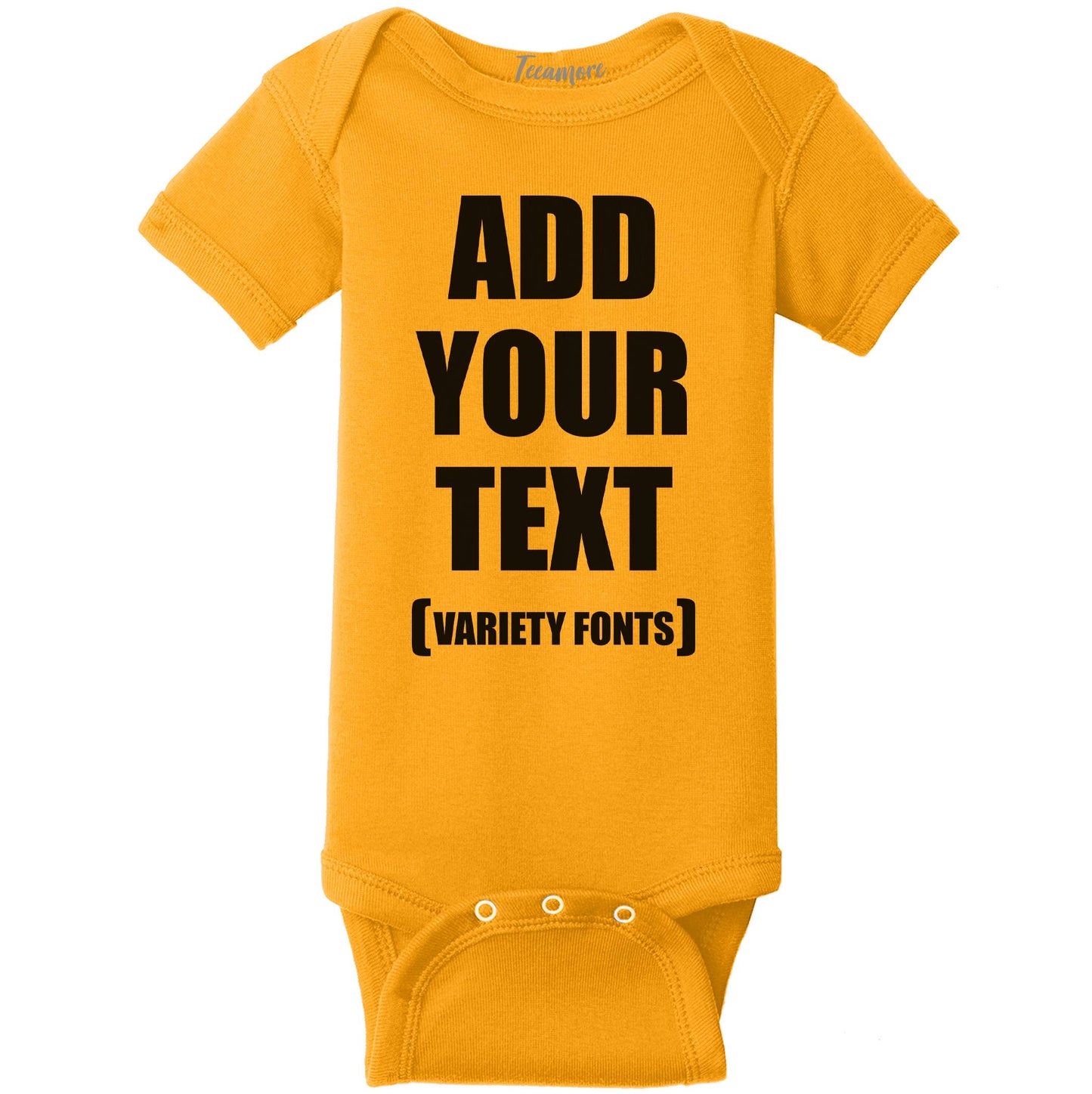 TEEAMORE Custom Baby Bodysuits Add Your Text For Baby Girl & Boy Personalized Bodysuit