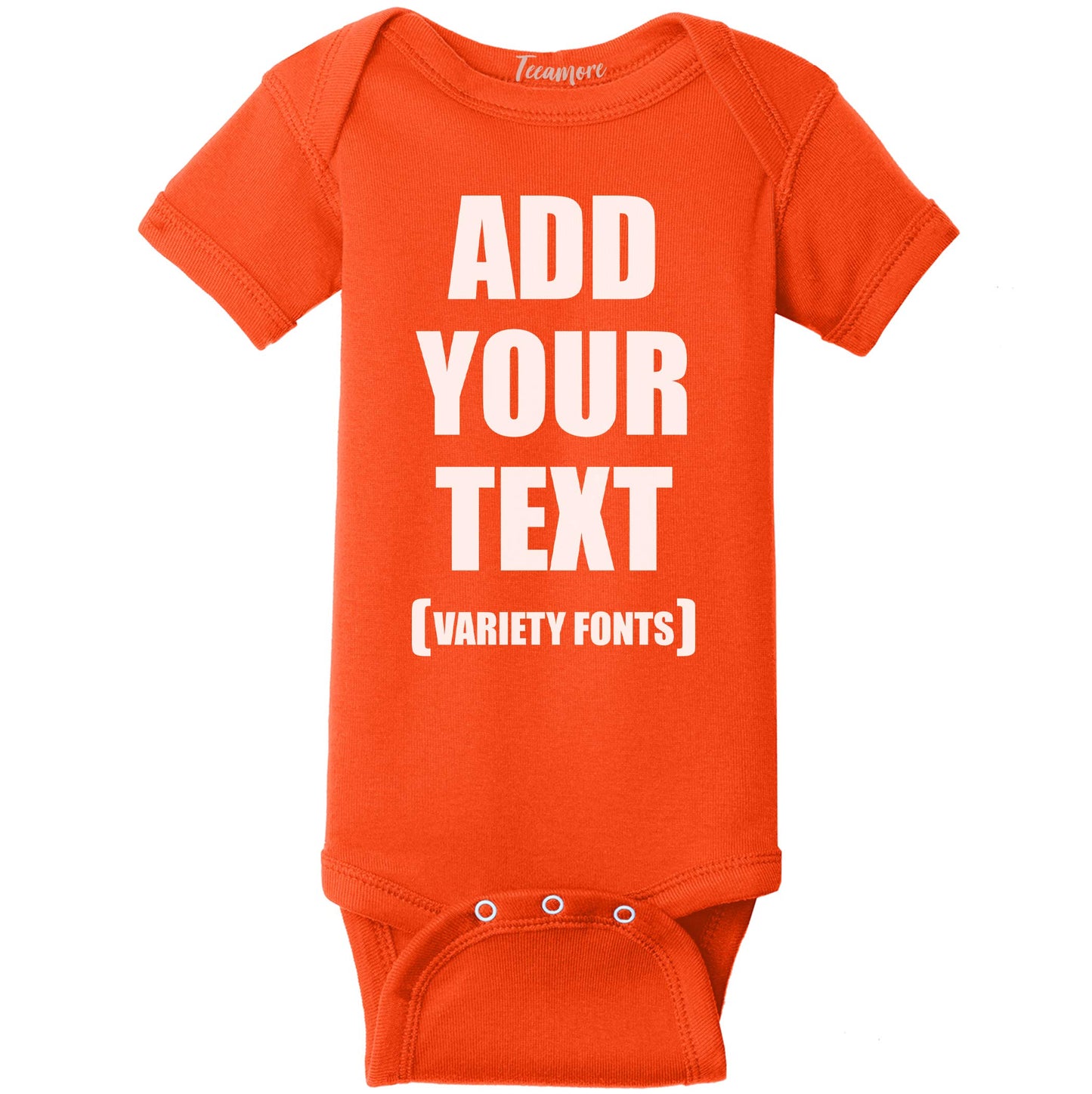 TEEAMORE Custom Baby Bodysuits Add Your Text For Baby Girl & Boy Personalized Bodysuit