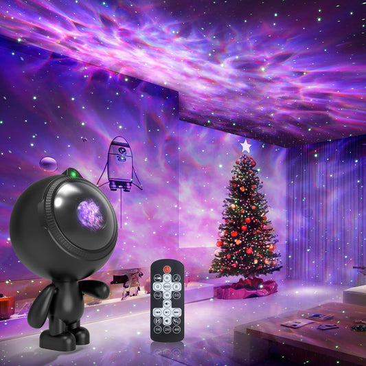 AIRIVO Astronaut Galaxy Projector, Star Projector for Bedroom, Robot Galaxy Projector Night Light for Kids, Bluetooth Speaker Ceiling Projector, Room Decor Gifts for Adults, Teens, Christmas