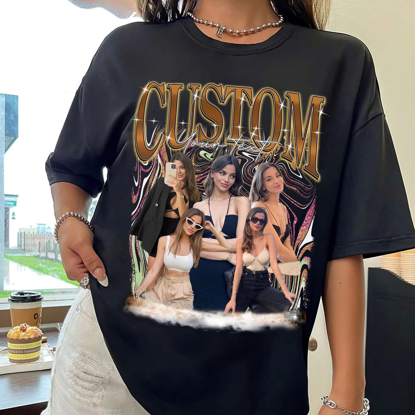 NAZENTI Custom Your Own Shirts, Custom Rap Tee for Girlfriend Boyfriend, Custom Graphic Tees, Birthday Gift