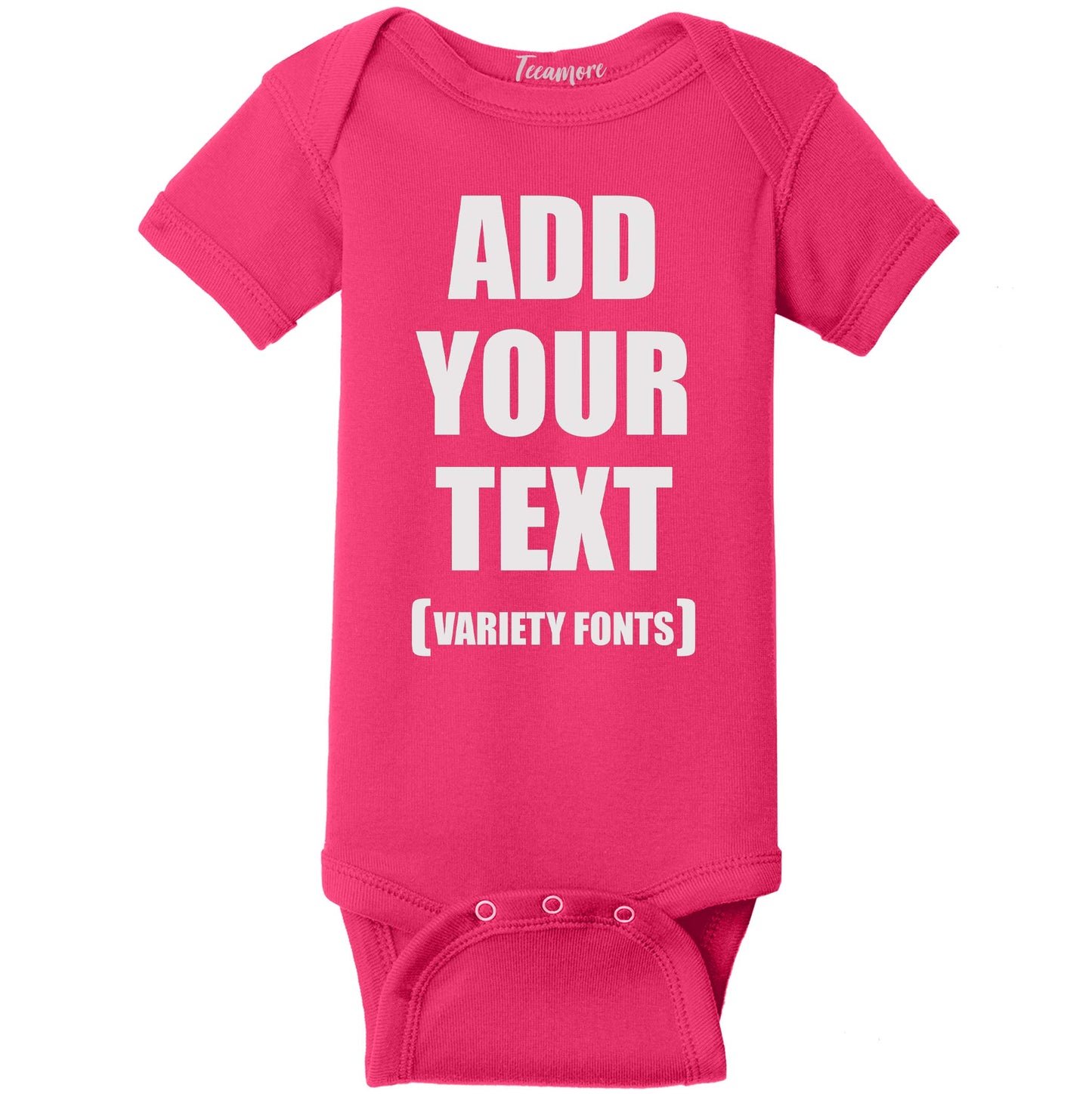 TEEAMORE Custom Baby Bodysuits Add Your Text For Baby Girl & Boy Personalized Bodysuit