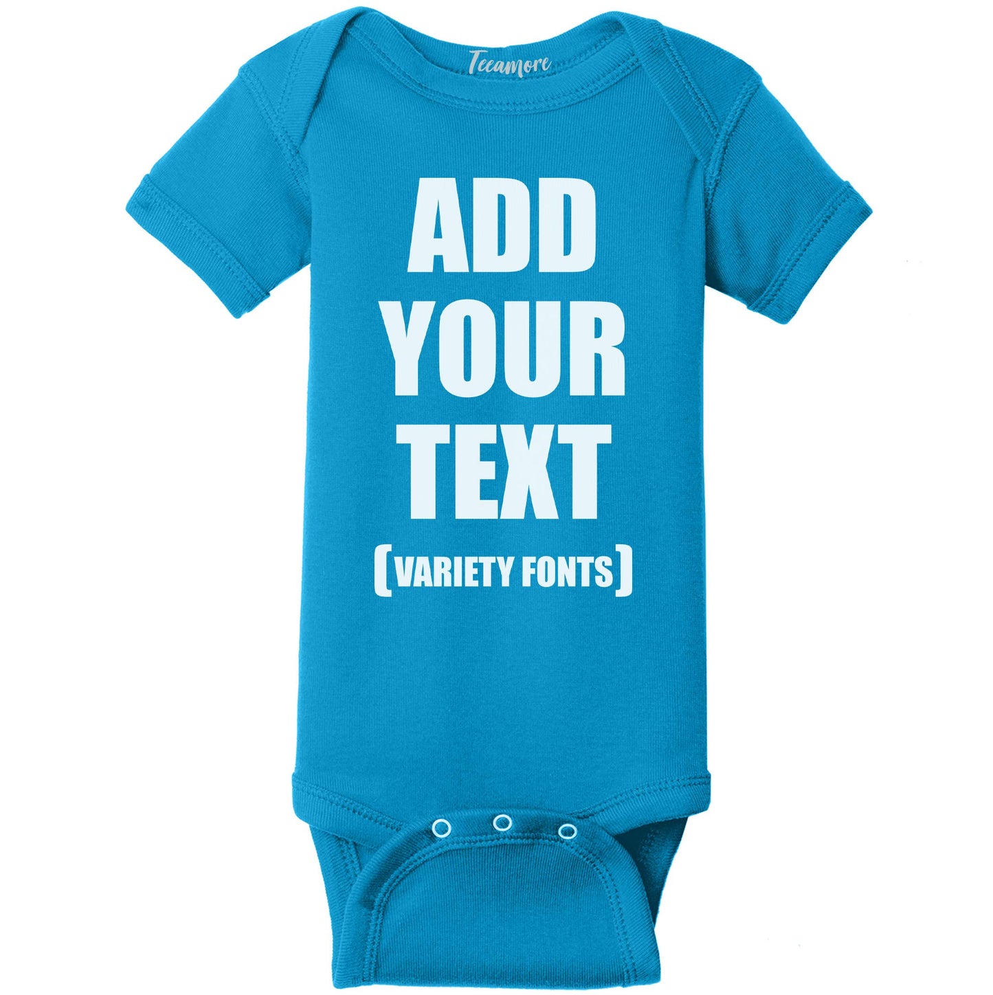 TEEAMORE Custom Baby Bodysuits Add Your Text For Baby Girl & Boy Personalized Bodysuit