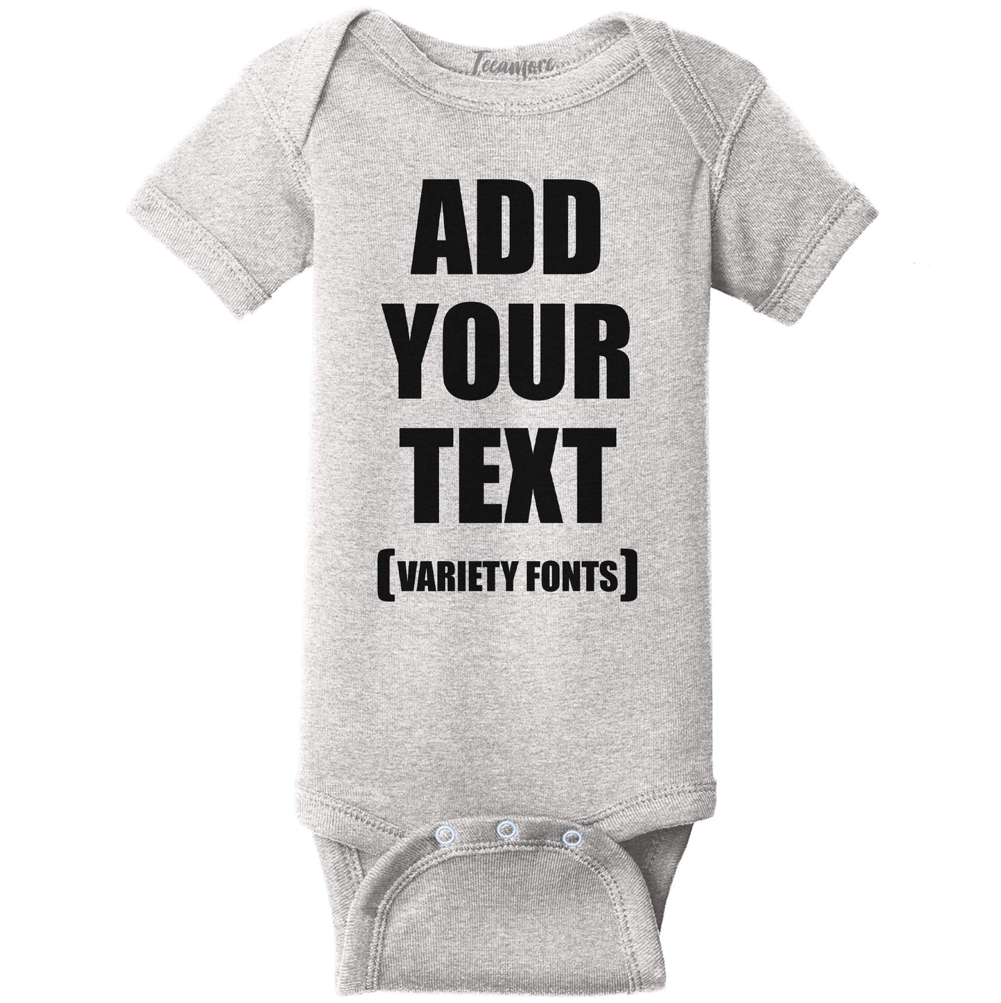 TEEAMORE Custom Baby Bodysuits Add Your Text For Baby Girl & Boy Personalized Bodysuit