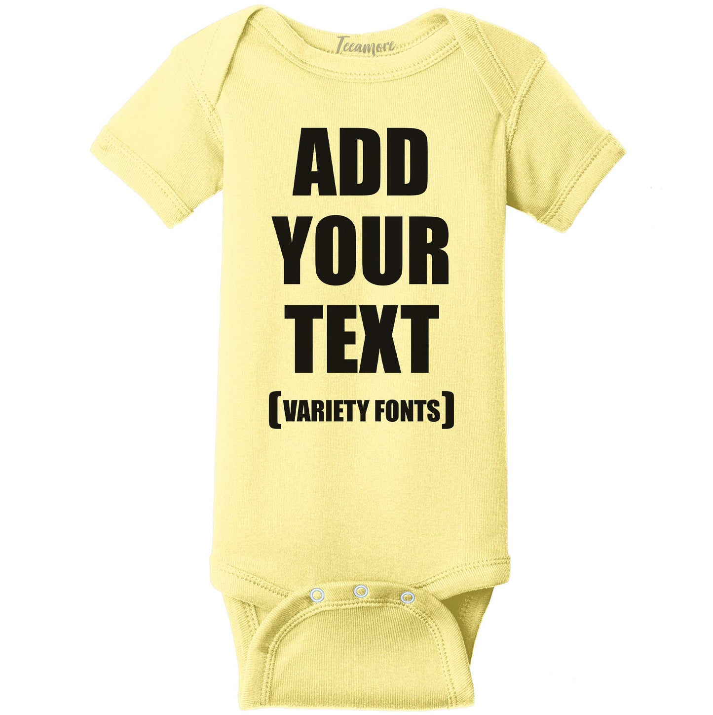 TEEAMORE Custom Baby Bodysuits Add Your Text For Baby Girl & Boy Personalized Bodysuit