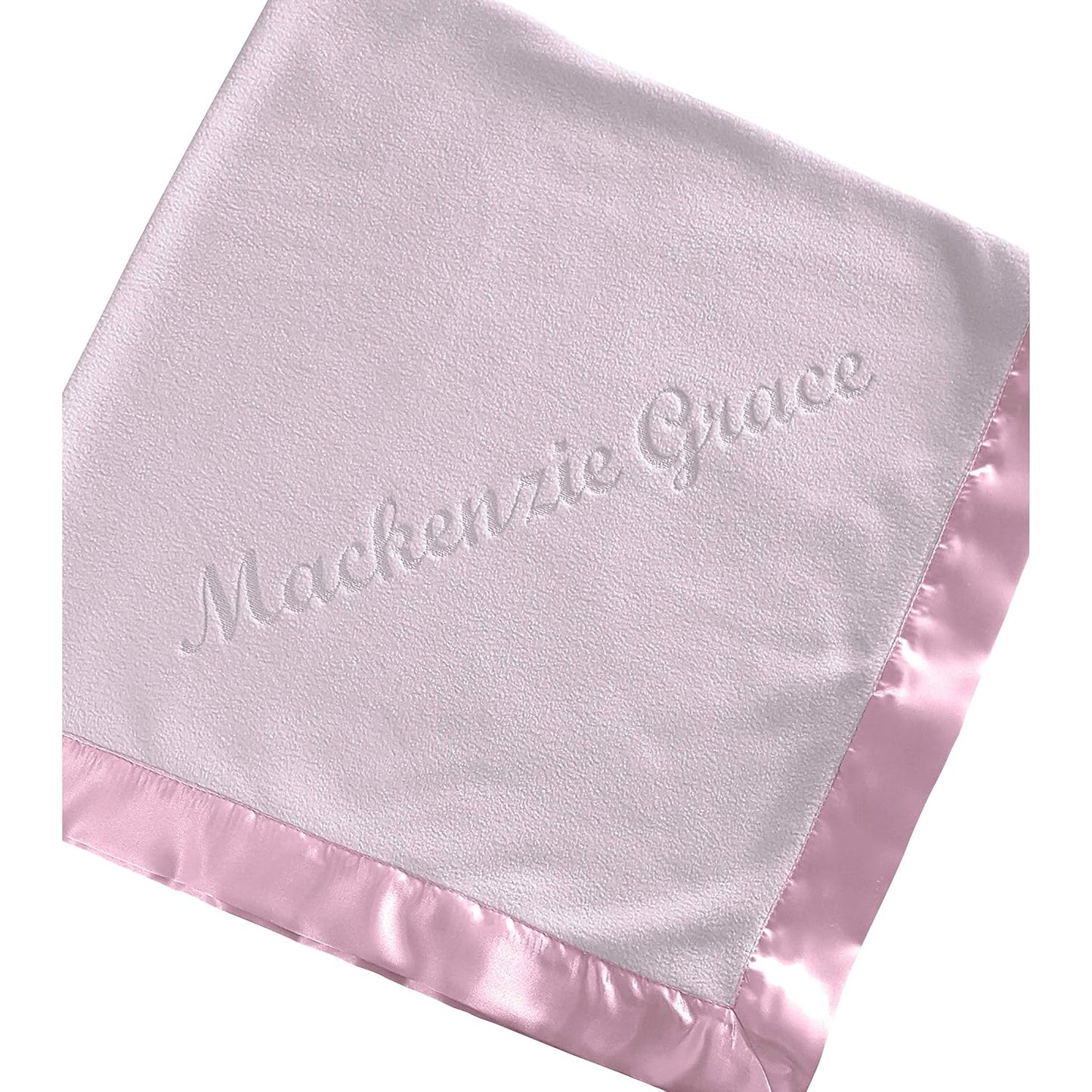 Custom Catch Personalized Baby Blanket for Girls - Pink - Newborn or Infant Gift with Name